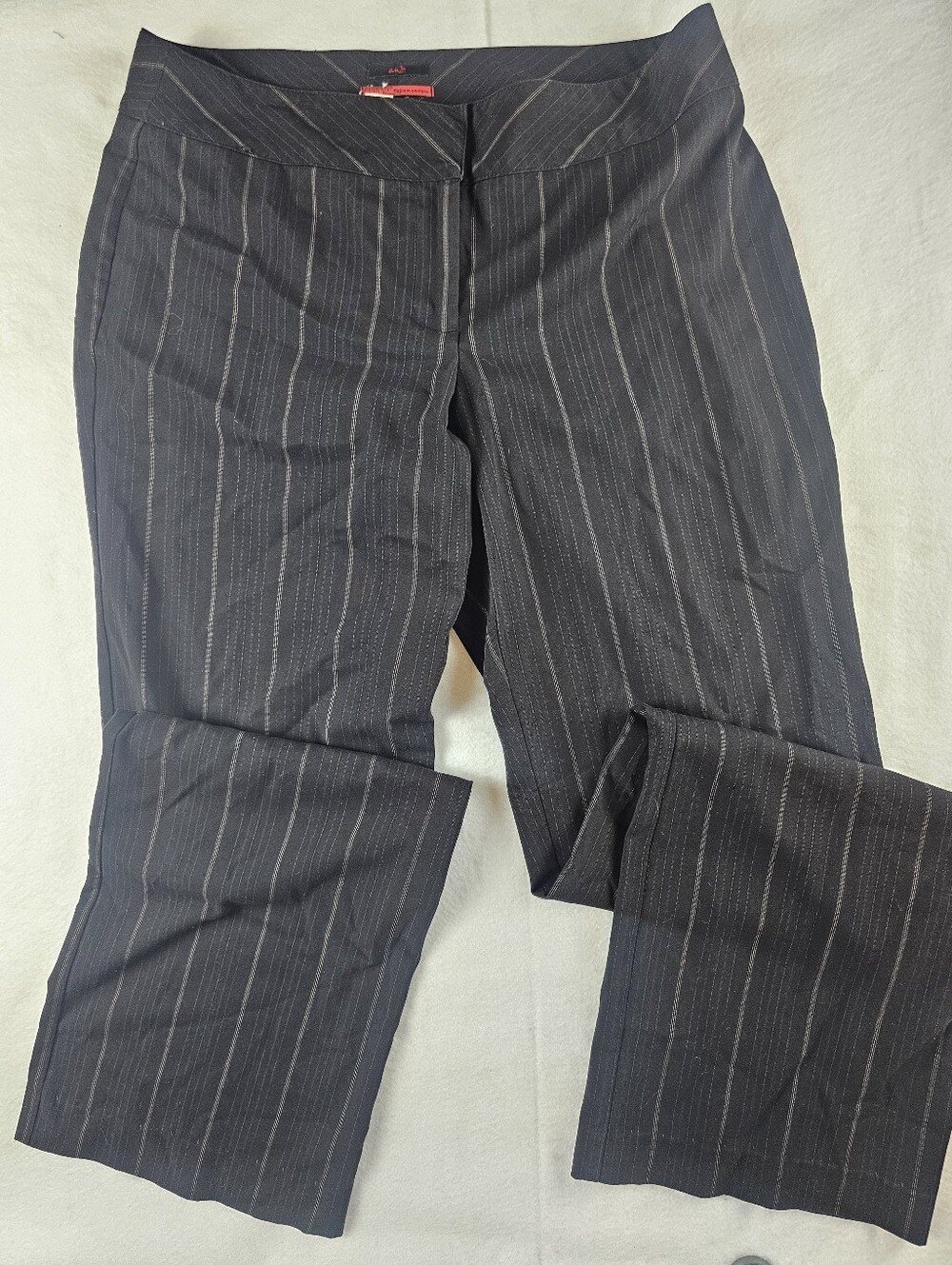 Tapemeasure Size 10 Wide Leg Pinstripe Trousers Low Rise Y2K Retro 90s Tailored